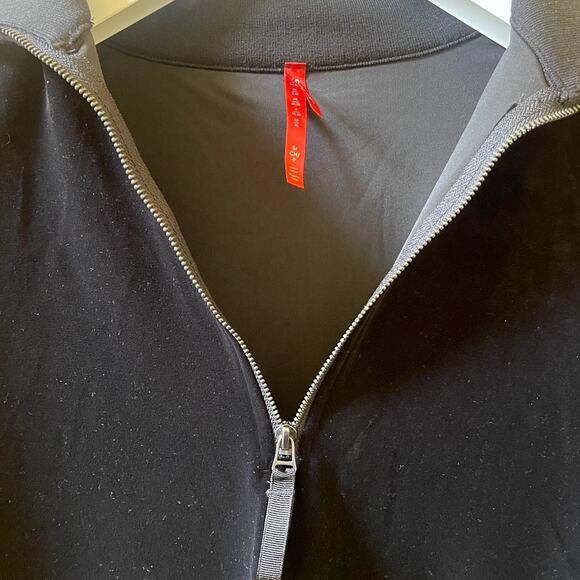 Spanx Velvet Velour Half Zip Wide Leg Tracksuit Set Black Size Small NWOT - Picture 7 of 14